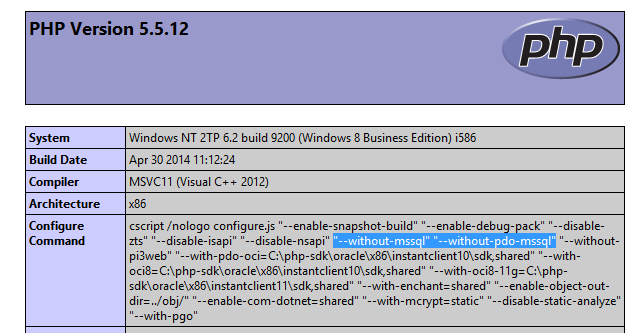 phpinfo