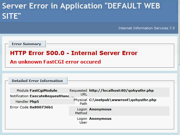 php install error