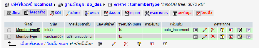 ฐานข้อมูลประเภทผู้ใช้