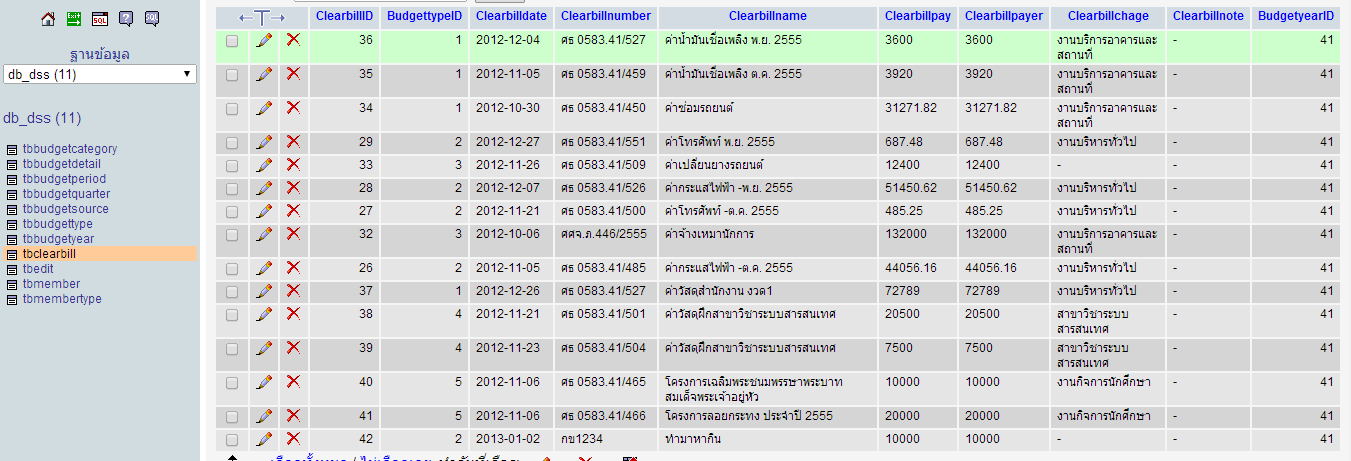 หน้าจอโปรแกรม