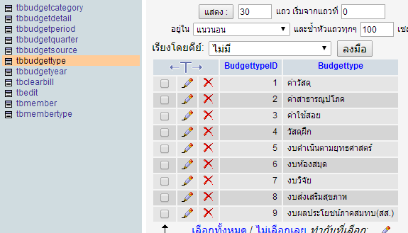 หน้าจอโปรแกรม