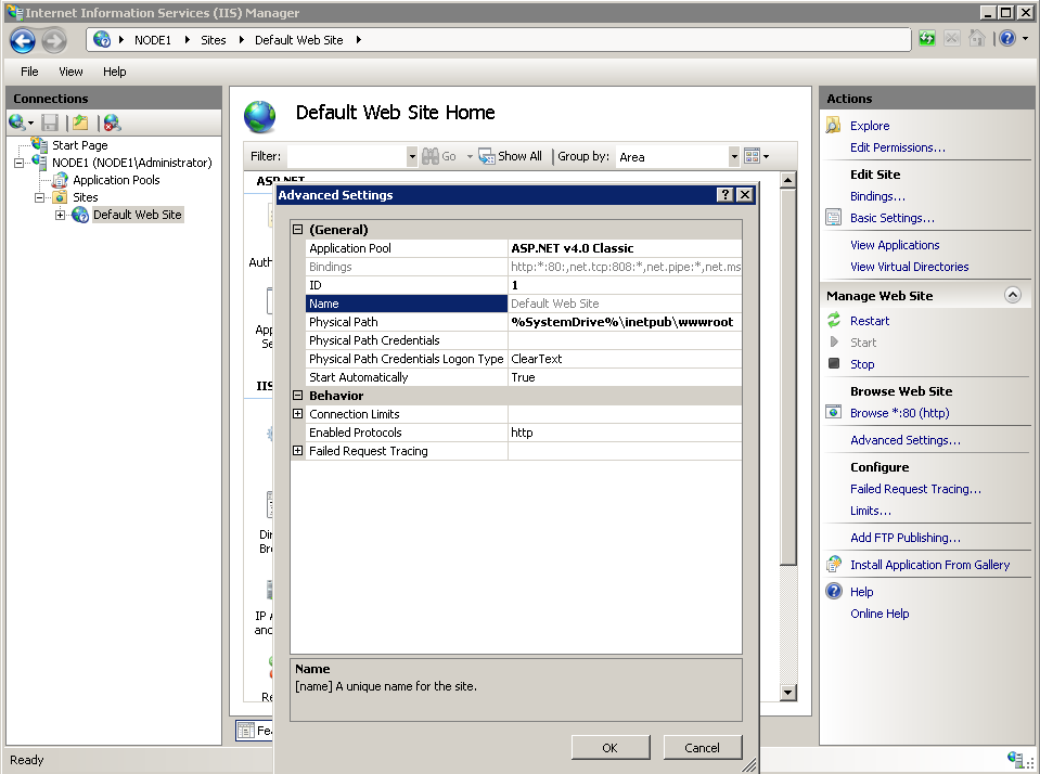 DefaultWebSite DefaultWebSite