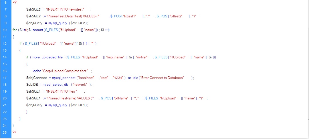 code php