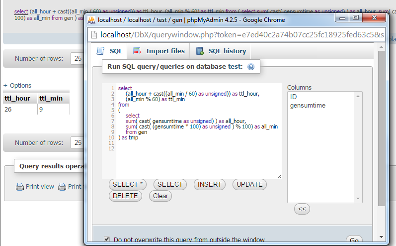 sum float as time sum float as time