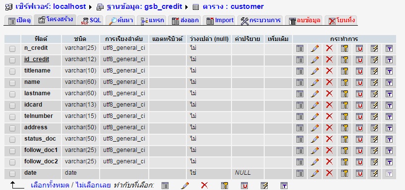 ดาต้าเบสค่ะ 