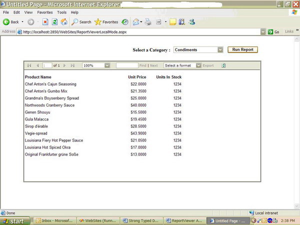 Report Viewer Multiple Page