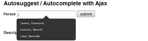 autocomplete แสดงข้อมูลสอง field