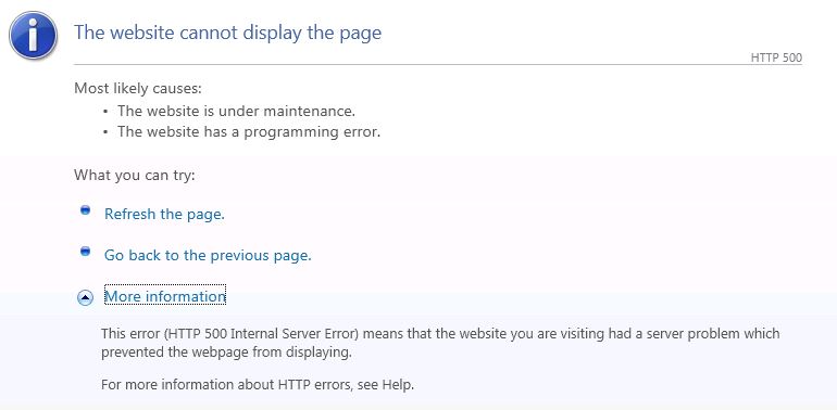 error 500