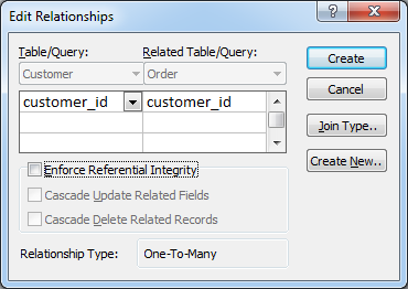 MS Access Relation