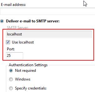 SMTP E-Mail Windows 7