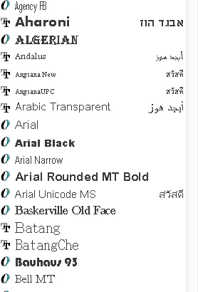 font