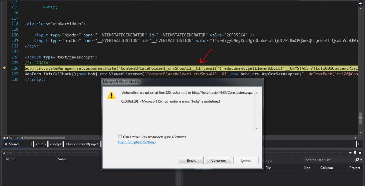 IE Error