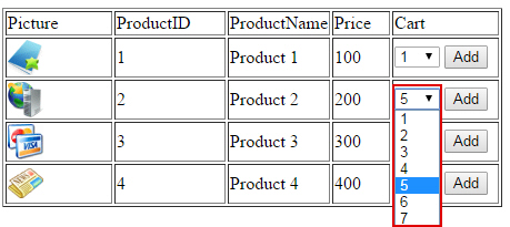 PHP Shopping Cart Chage Qty