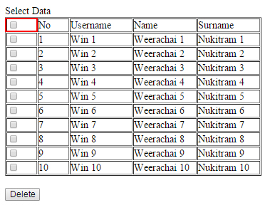 jQuery Check All / Un Check All