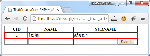 PHP MySQL ภาษาไทยกับ mysqli utf8 PHP MySQL ภาษาไทยกับ mysqli utf8