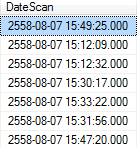 วันที่ใน Sql server 2014