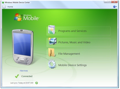 Windows Mobile Device Center