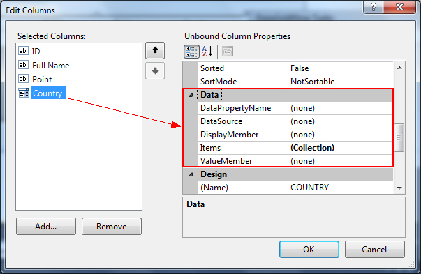 DataGridView / ComboBox (DataGridViewComboBoxColumn) DataGridView / ComboBox (DataGridViewComboBoxColumn)