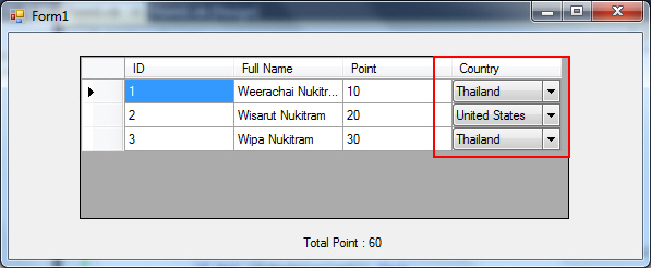 DataGridView / ComboBox (DataGridViewComboBoxColumn) DataGridView / ComboBox (DataGridViewComboBoxColumn)