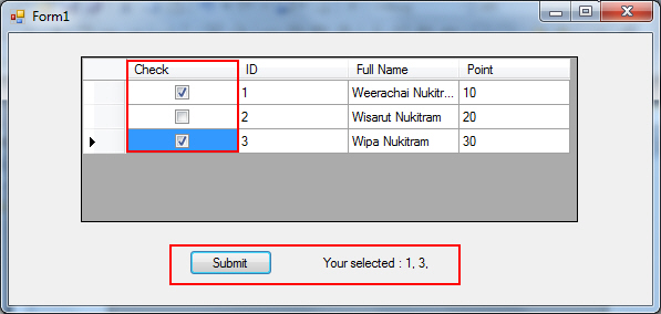 DataGridView / CheckBox (DataGridViewCheckBoxColumn) DataGridView / CheckBox (DataGridViewCheckBoxColumn)