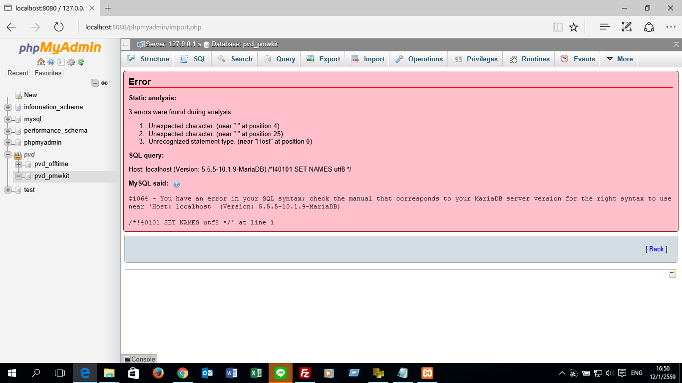 Error ImportSQL 1