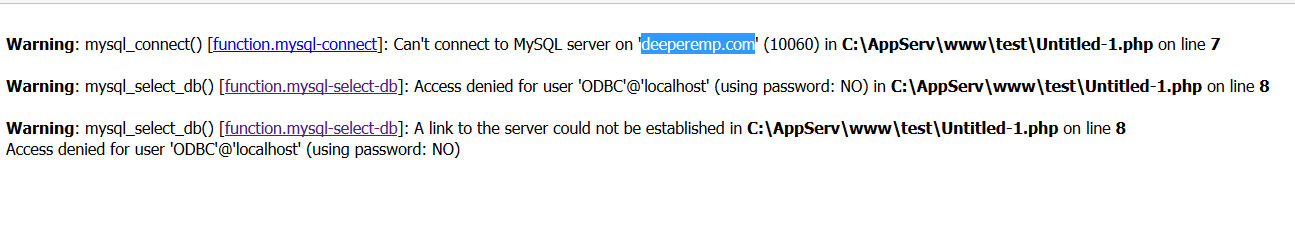 ErrorconectDB