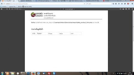 รายงาน Error