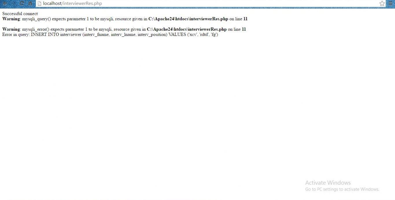 Insert mysql error