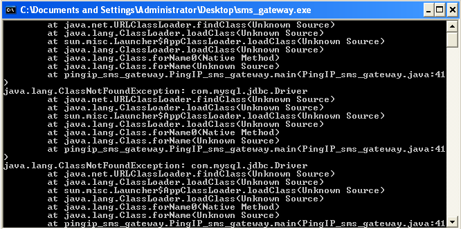 error com.mysql.jdbc.Driver