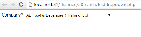 อยากให้แสดงข้อมูล เวลาเลือกบริษัท อยากให้แสดงข้อมูล เวลาเลือกบริษัท