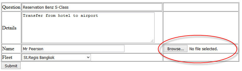 Form upload Form upload