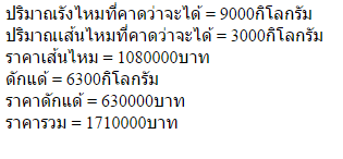 ผลที่ได้