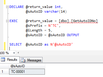 SQL Server Stored Procedure Generate Auto ID Auto Number SQL Server Stored Procedure Generate Auto ID Auto Number