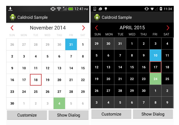 Android Mark Calendar