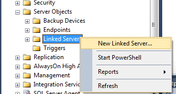 Linked Server : SQL Server Database