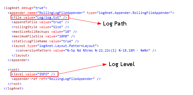 log4net .net application vb.net c#