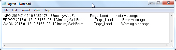 log4net .net application vb.net c#