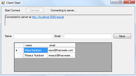 SignalR (Windows Form) Database SignalR (Windows Form) Database