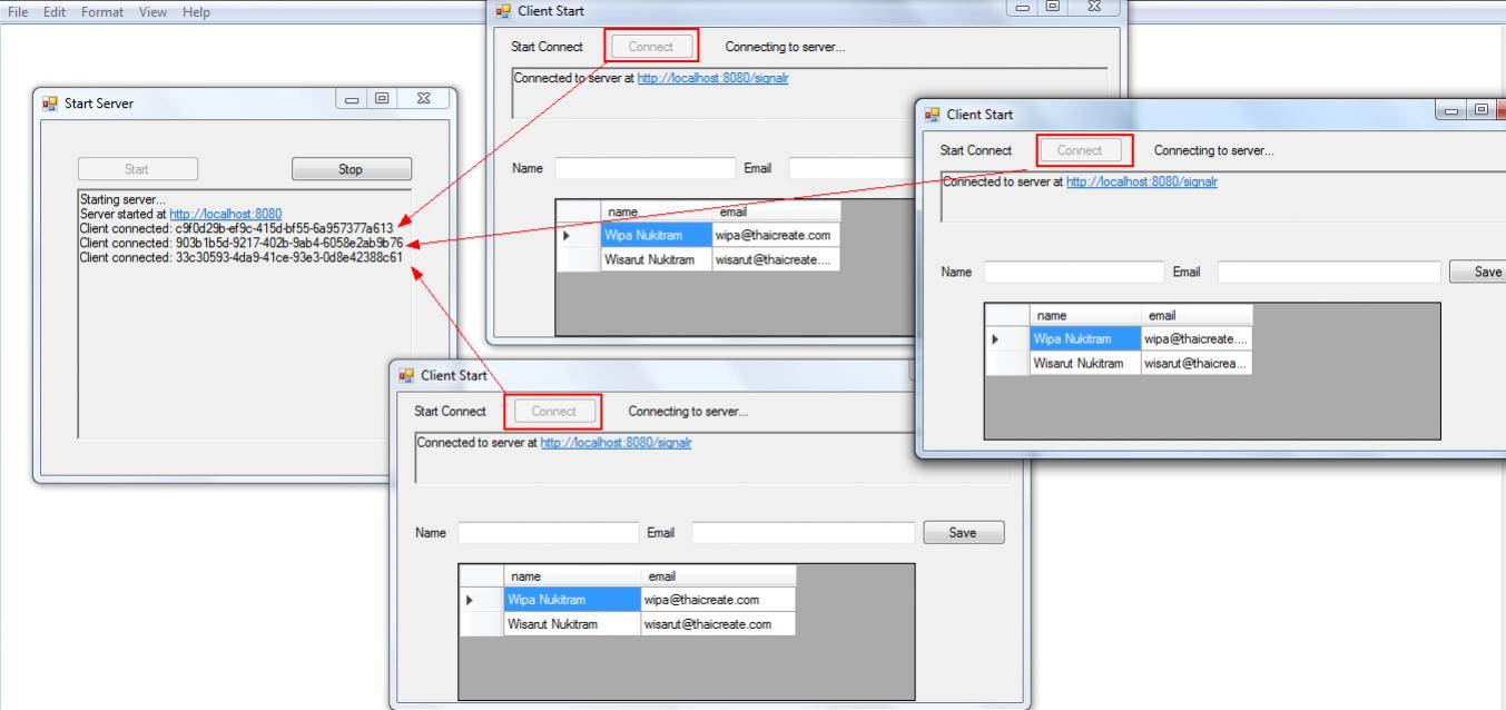 SignalR (Windows Form) Database SignalR (Windows Form) Database