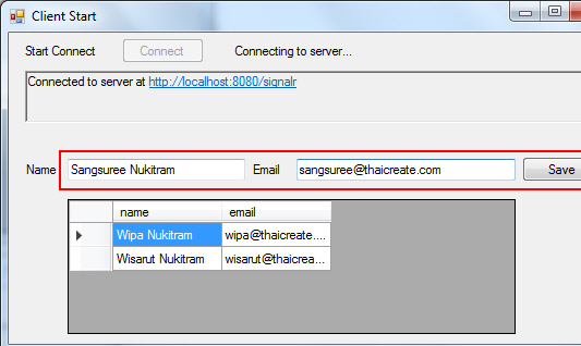 SignalR (Windows Form) Database SignalR (Windows Form) Database