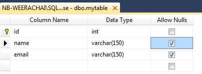 ASP.Net SignalR Database Table