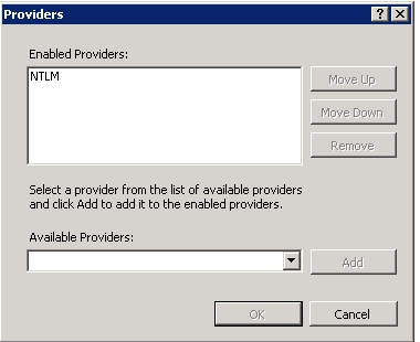 Windows Authentication Providers