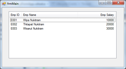 Windows Form ListView Windows Form ListView