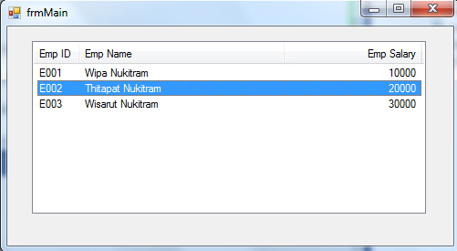 Windows Form ListView Windows Form ListView
