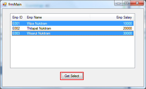 Windows Form ListView Windows Form ListView