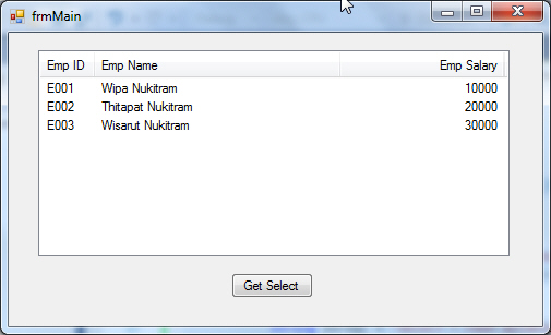 Windows Form ListView Windows Form ListView