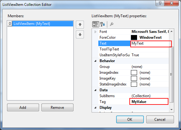 Windows Form ListView Windows Form ListView