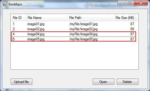 Windows Form Upload File to Database Windows Form Upload File to Database