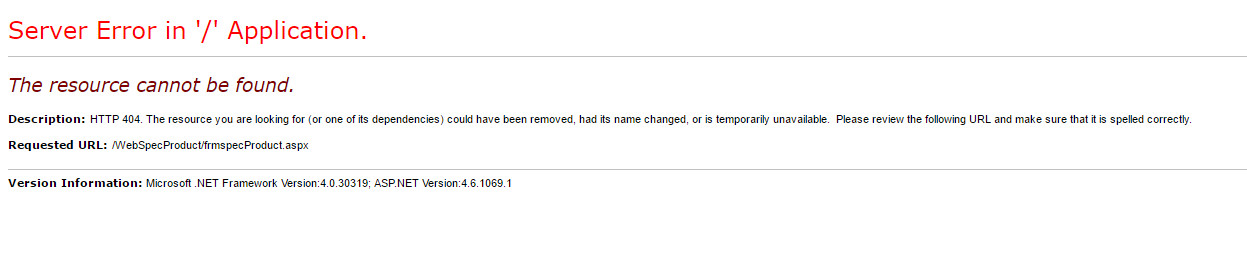 Error webpage Error webpage