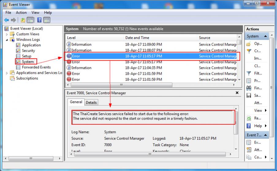 Event Viewer Error Log Event Viewer Error Log